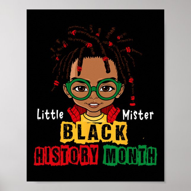 African Little Mister Loc skulle komma upp Boy Kid Poster (Framsidan)