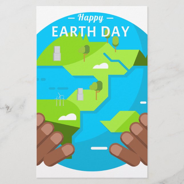 African lycklig Earth Day (Framsida)