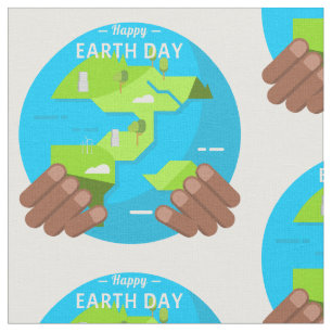 African lycklig Earth Day Tyg
