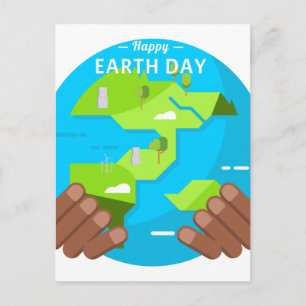 African lycklig Earth Day Vykort