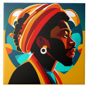 African Man Tile Kakelplatta