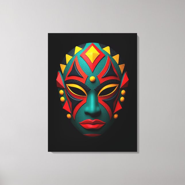 African Mask Canvas Art (Framsida)