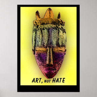 AFRICAN-MASK-gultens utskrift Poster