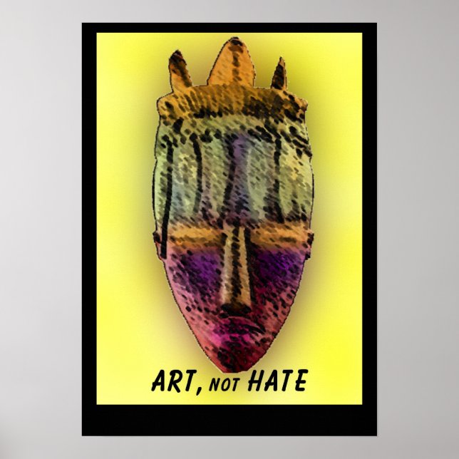 AFRICAN-MASK-gultens utskrift Poster (Framsidan)