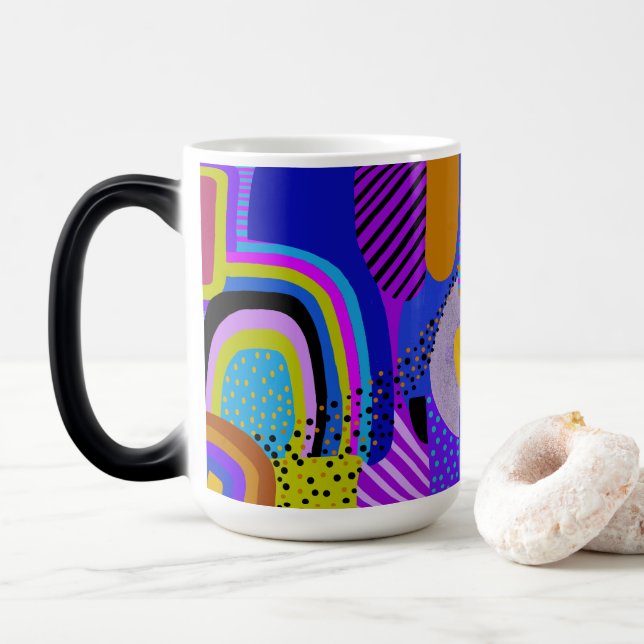 African Maximalist Landscape Map Magisk Mugg (Med munk)