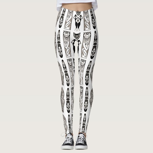 african mönster leggings (Framsida)