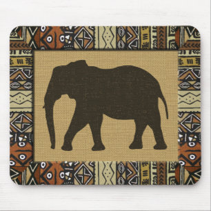 African Mudcloth och Elephant Musmatta