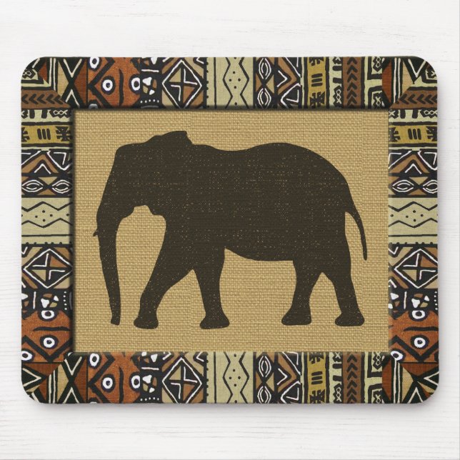 African Mudcloth och Elephant Musmatta (Framsidan)