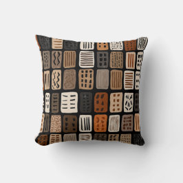 African mudcloth textile designs in a grid kudde