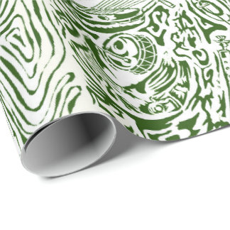 African music instruments wrapping paper presentpapper