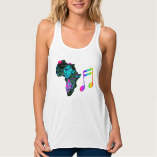 African Music Women's T-Shirts & Toppar for Sale Linne Med Racerback