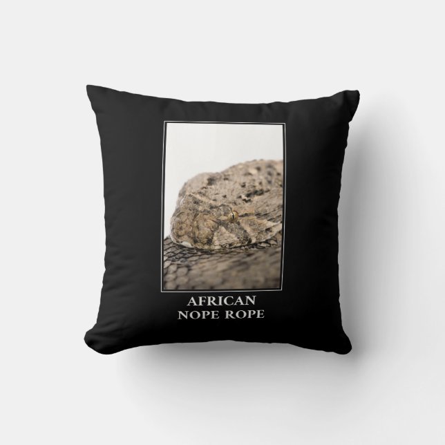 African Nope Rope - Puff adder Snake Danger Kudde (Framsida)