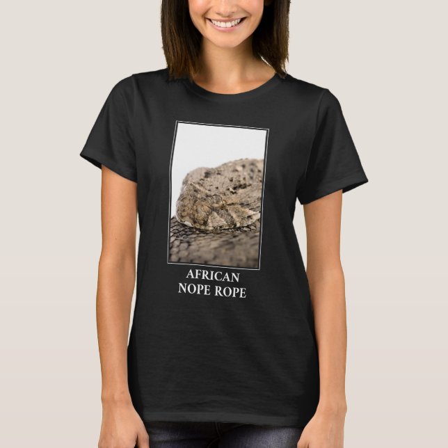 African Nope Rope - Puff adder Snake Danger T Shirt (Framsida)