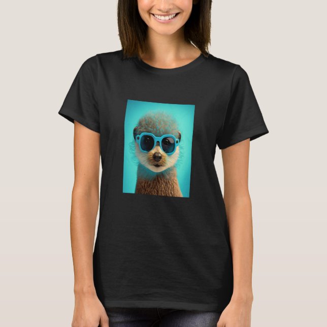 African Otter Pride Pop Black Afro Otter  2 T Shirt (Framsida)