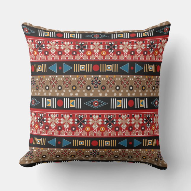 African patterns, oriental pattern throw pillow kudde (Framsida)