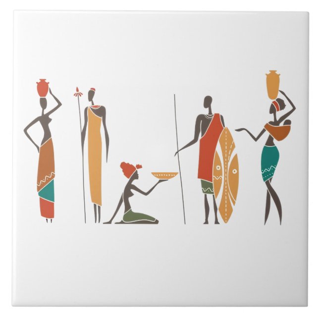 African people background kakelplatta (Framsidan)