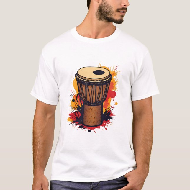African Percussion Art T Shirt (Framsida)