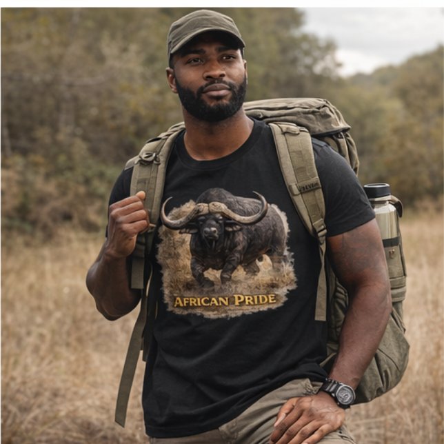 African Pride Buffalo | Kapbuffelstyrka  T Shirt (Skapare uppladdad)