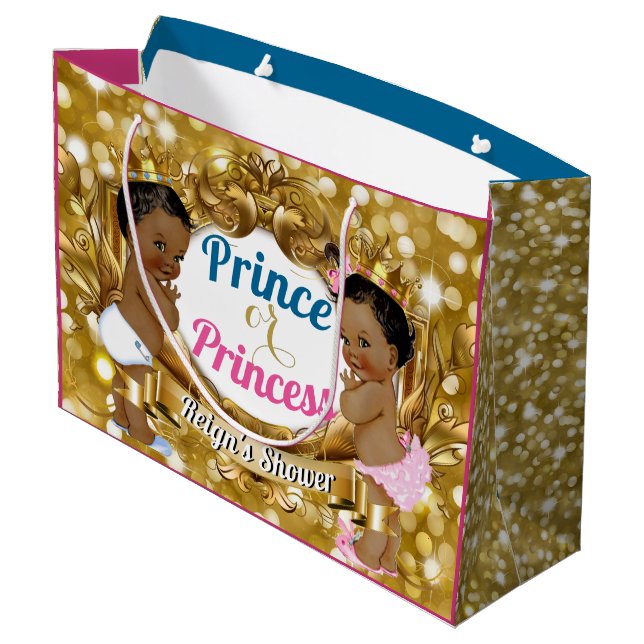 African Prince eller Princess Gender Reveal Gift B (Baksidan Vinklad)