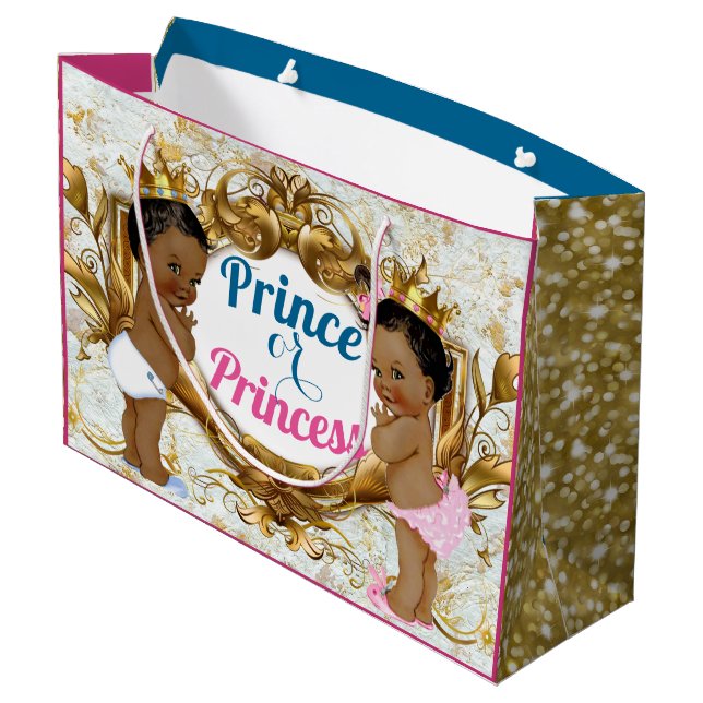 African Prince eller Princess Gender Reveal Gift B (Baksidan Vinklad)