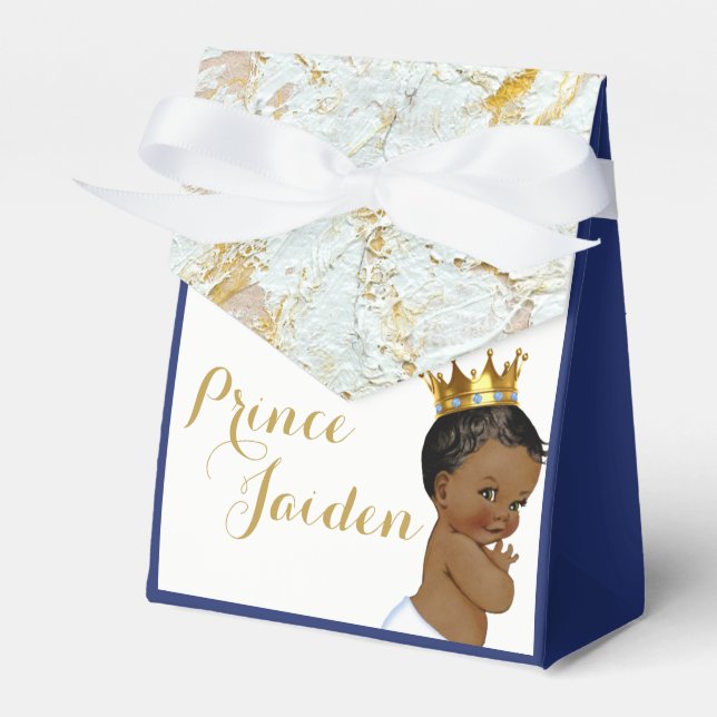 African Prince Royal Blue|FINARE Baby Shower Tält Presentaskar (Framsidan Sidan)