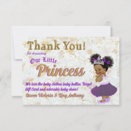 African Princess Elegant Lila & Guld Tack Kort