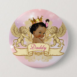 African Princess Rosa|Sparkles Baby Shower Button Knapp