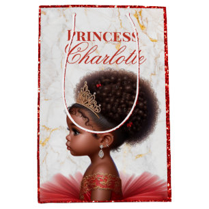 African Princess Royal Baby Shower Red Glitter