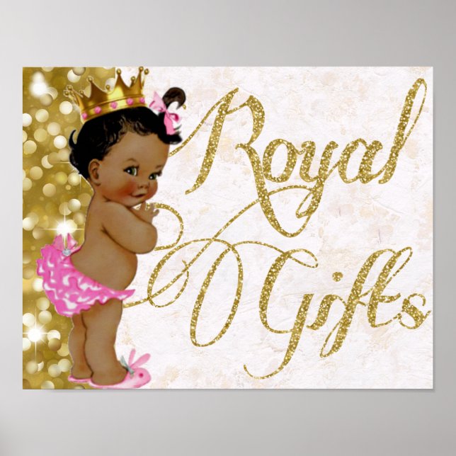 African Princess Royal Gifts|Baby Shower|Birthday Poster (Framsidan)