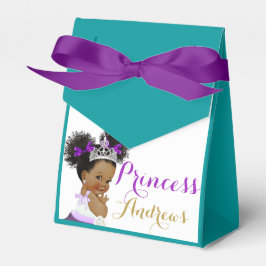 African Princess Royal Teal Lila & Guld Elegant Presentaskar