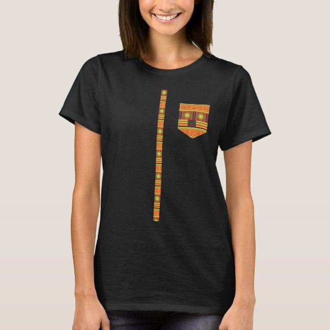 African Print Dashiki för manar Tribal African Ken T Shirt (Framsida)