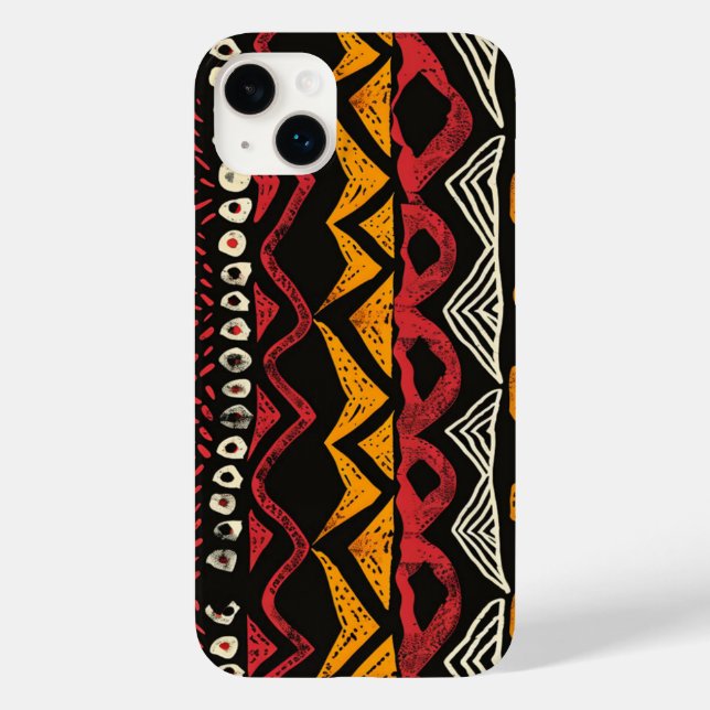 African Print iPhone Plus Fodral (Baksida)