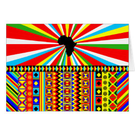 African Print Kente Trasa Tribal Mönster Ankara Hälsningskort