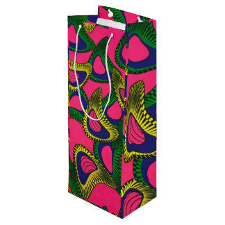 African Print Wine Gift Bag