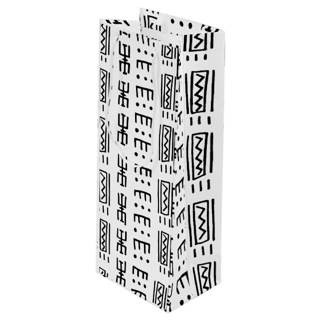 African Print Wine Gift Bag (Framsidan Vinklad)