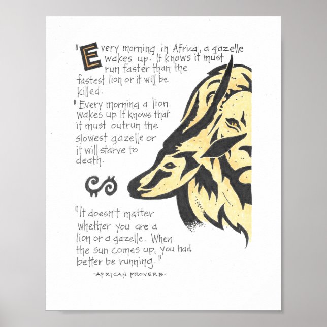 African Proverb Poster (Framsidan)