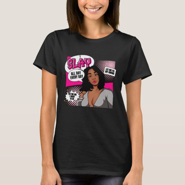 African Queen  For Women  Educated Black Girl Magi T Shirt (Framsida)
