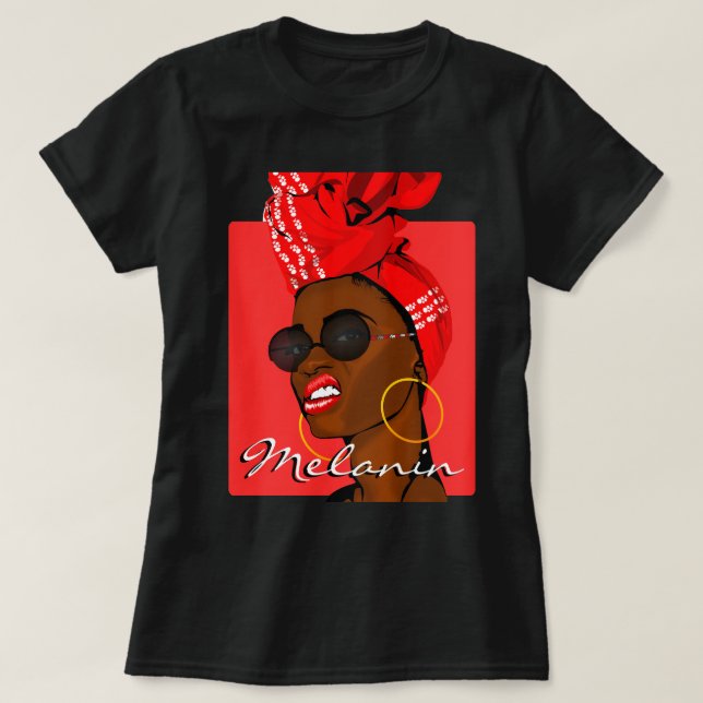 African Queen Melanin T Shirt (Design framsida)