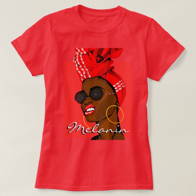 African Queen Melanin T Shirt (Design framsida)