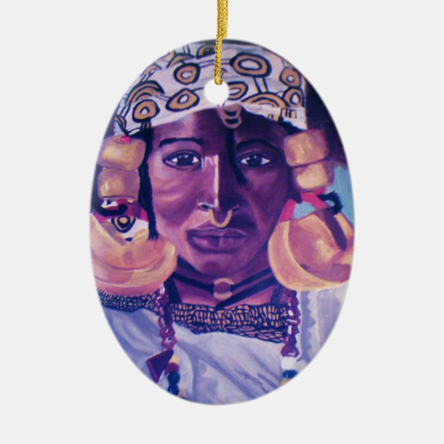 AFRICAN QUEEN-prydnadsföremål Julgransprydnad Keramik (Framsidan)