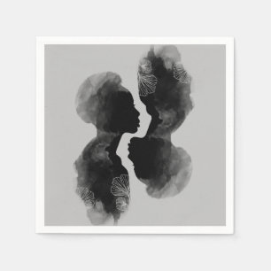 African Queen Silhouette Art Pappersservett