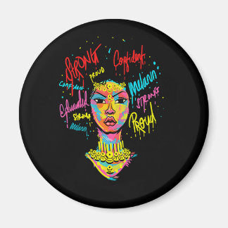 African Queen Strong Woman Black History Month Pro Magnet