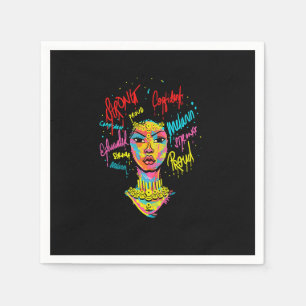 African Queen Strong Woman Black History Month Pro Pappersservett