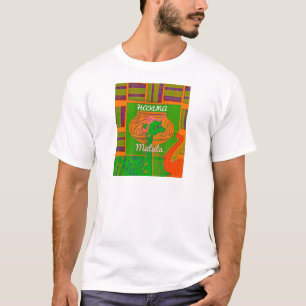 African Red Golden Grönt Rasta Giraffe Färg Tee