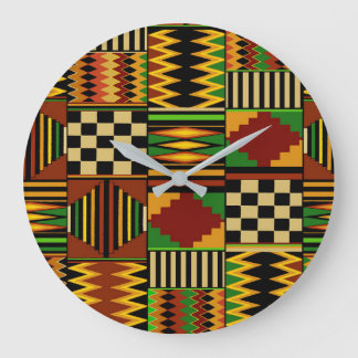 African Royal Kente Cloth  Stor Klocka