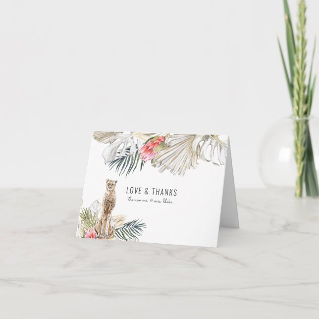 African Safari Bröllop Photo Tack (Framsida)