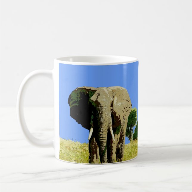 African Safari Elephant Kaffemugg (Vänster)