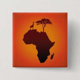 African Safari Karta - Button Knapp