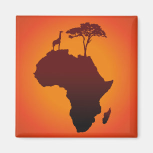 African Safari Karta - Magnet