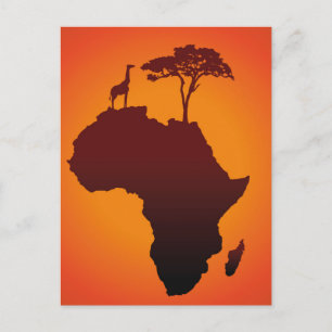 African Safari Karta - vykort